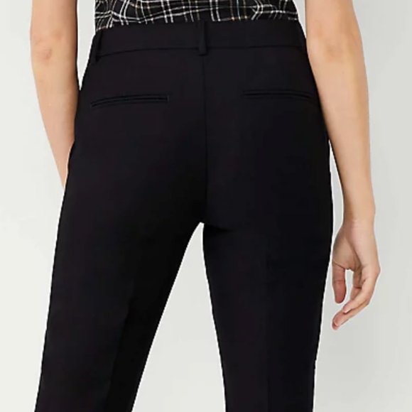 Ann Taylor Eva Ankle Pant Classic Tall Flat Front 4 Pocket Trousers Black SZ 16T - Picture 4 of 14